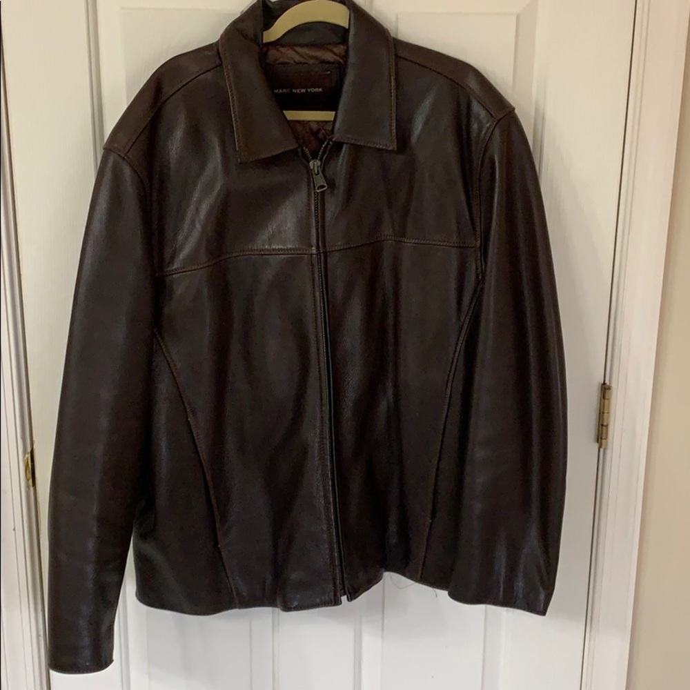 Auth brown leather jacket - Picture 3 of 8